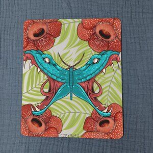 Deadly Flutter Mousepad Gothic Botanical Maximalist Desk Art